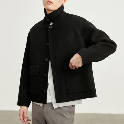 Double-sided Woolen Jacket Men's Short