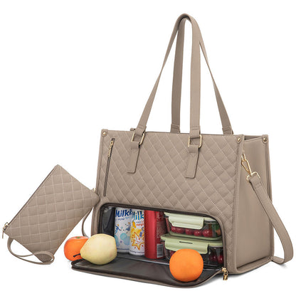 Fashionable Lunch Tote Hand Bag with Thermal Insulation for Lunch Box