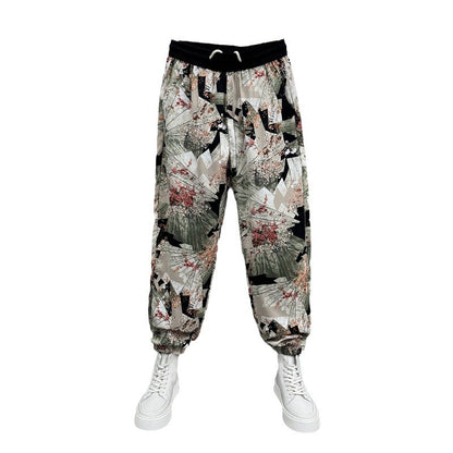 Personality Printed Pants Thin Drape Breathable Casual Pants
