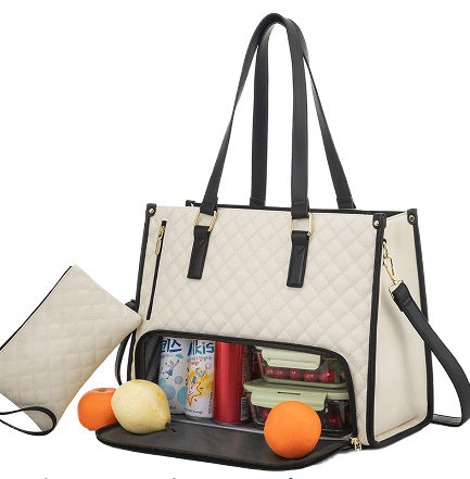 Fashionable Lunch Tote Hand Bag with Thermal Insulation for Lunch Box