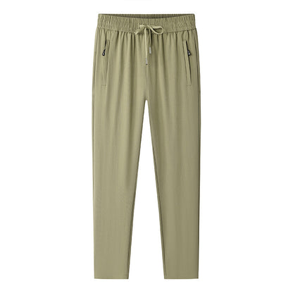 Loose Elastic Quick-drying Straight Ankle Tied Sports Pants