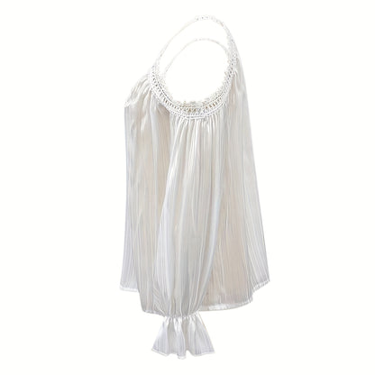 Stitching Lace Shirt Women's Loose Top