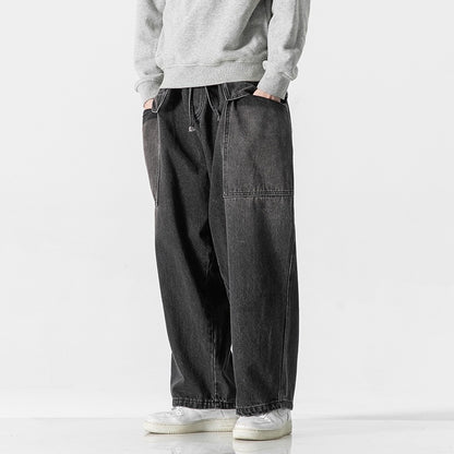 Japanese Style Large Size Leisure Wide-leg Straight Pants