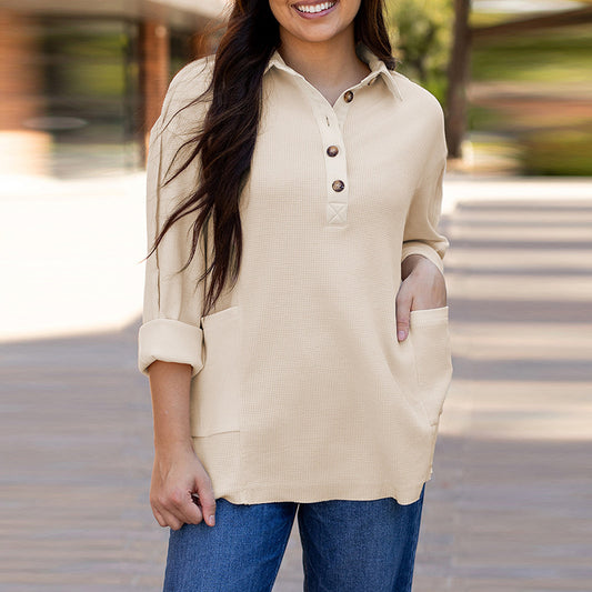 Pullover Round Neck Long Sleeves Top Women's European And American Loose Sweater