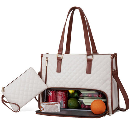 Fashionable Lunch Tote Hand Bag with Thermal Insulation for Lunch Box
