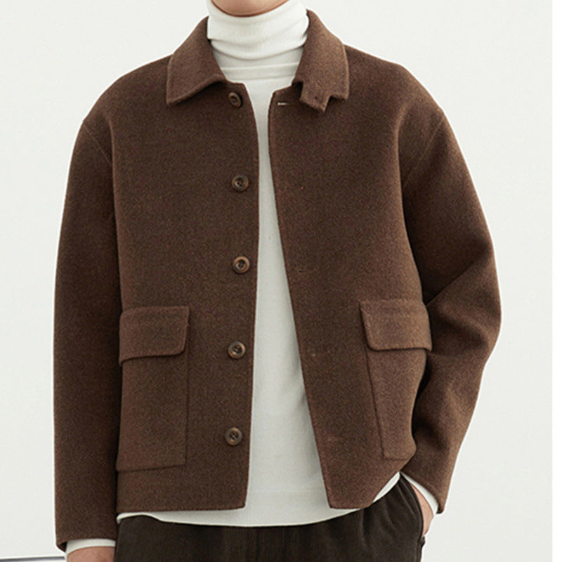 Double-sided Woolen Jacket Men's Short