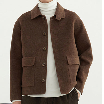 Double-sided Woolen Jacket Men's Short