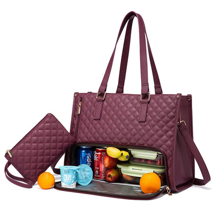 Fashionable Lunch Tote Hand Bag with Thermal Insulation for Lunch Box