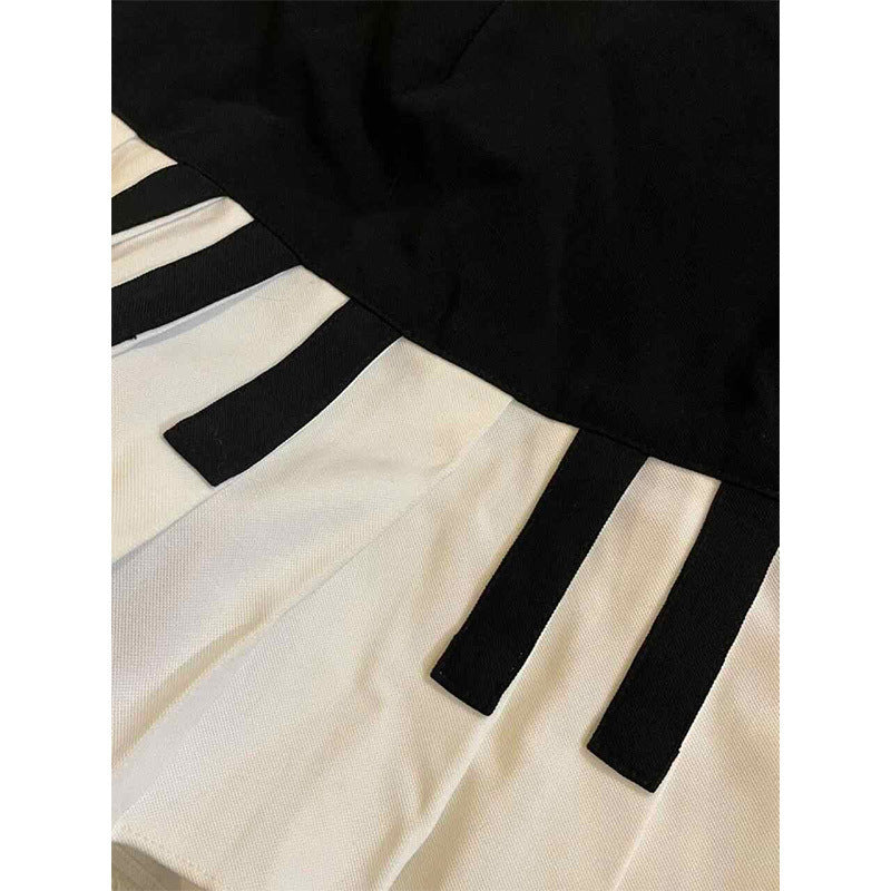 Women's All-match Retro Black And White Piano Design Skirt