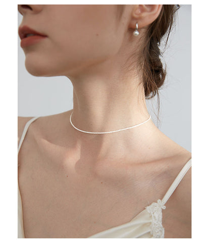 Necklace Female Clavicle Chain Starry Sterling Silver Necklace