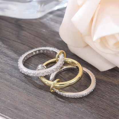 Stainless Steel Ring Zircon Titanium Steel Full Diamond Ring