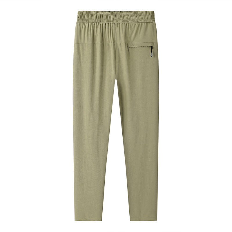 Loose Elastic Quick-drying Straight Ankle Tied Sports Pants