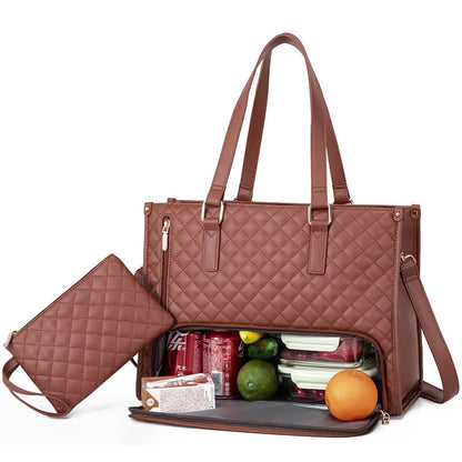 Fashionable Lunch Tote Hand Bag with Thermal Insulation for Lunch Box