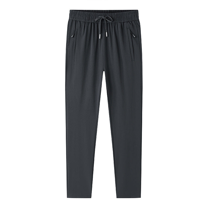Loose Elastic Quick-drying Straight Ankle Tied Sports Pants