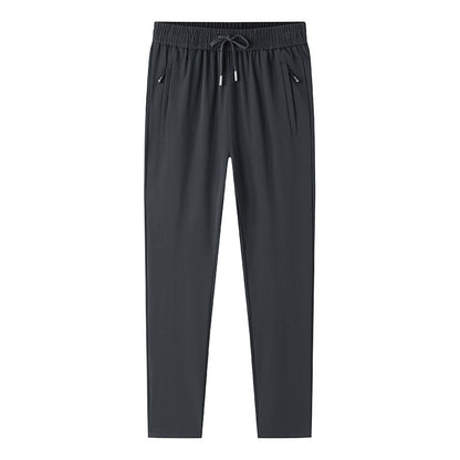 Loose Elastic Quick-drying Straight Ankle Tied Sports Pants