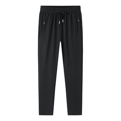 Loose Elastic Quick-drying Straight Ankle Tied Sports Pants