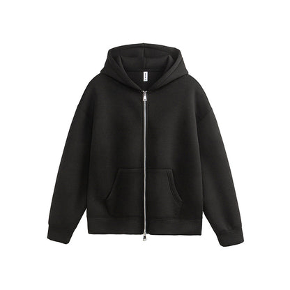 Air Layer Hooded Cardigan Sweater Same Style