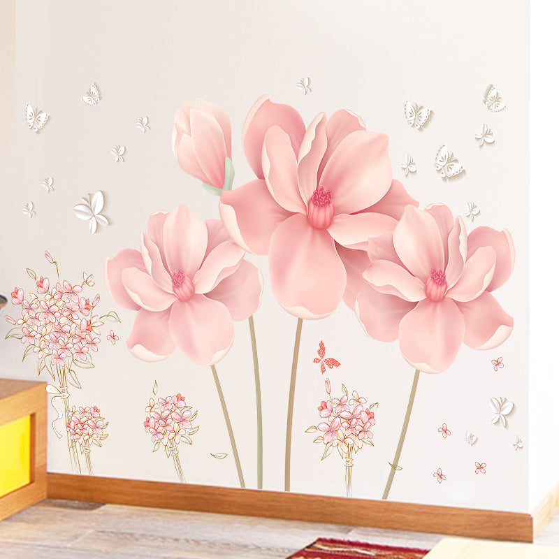 Bedroom Flower Stickers Self-adhesive Wall Sticker Room Decorations