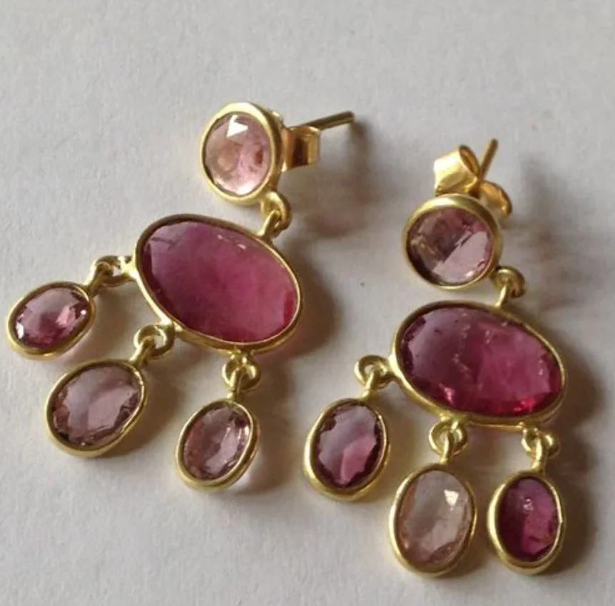 Women's Color Resin Long Irregular Ear Studs