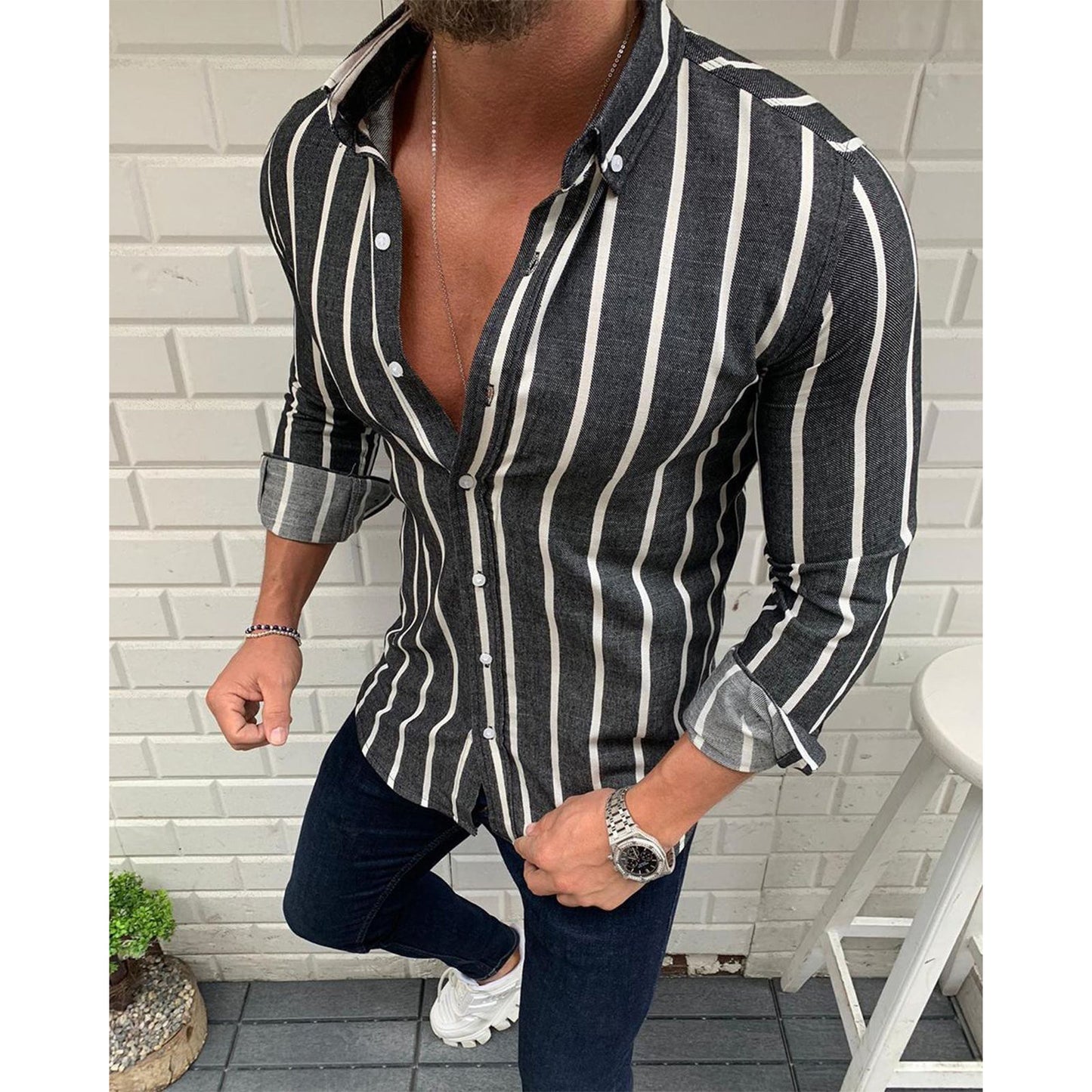 Men's Simple Casual Loose Shirt