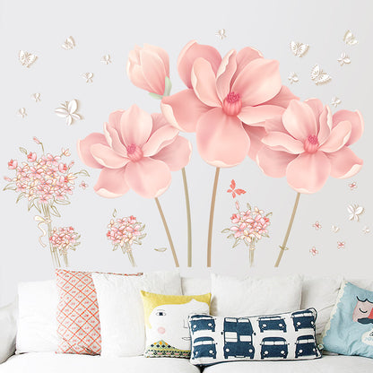 Bedroom Flower Stickers Self-adhesive Wall Sticker Room Decorations