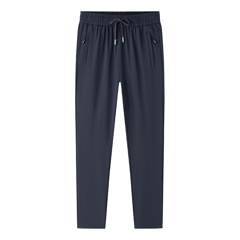 Loose Elastic Quick-drying Straight Ankle Tied Sports Pants