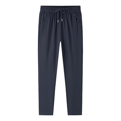 Loose Elastic Quick-drying Straight Ankle Tied Sports Pants