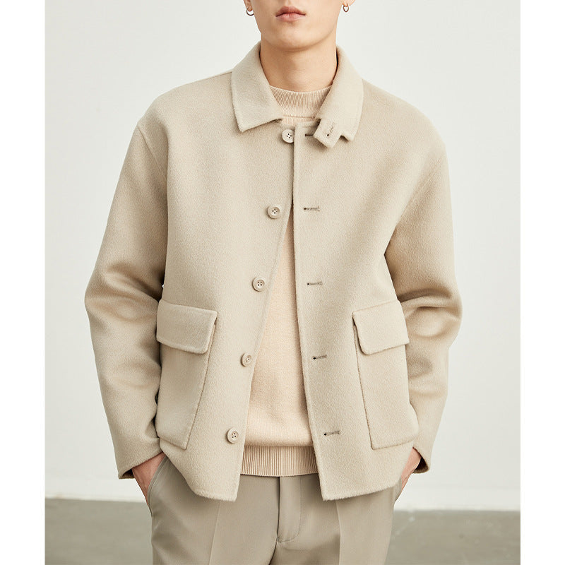 Double-sided Woolen Jacket Men's Short