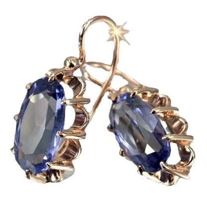 Women's Fashion Simple Inlaid Gem Eight-claw Buckle Earrings