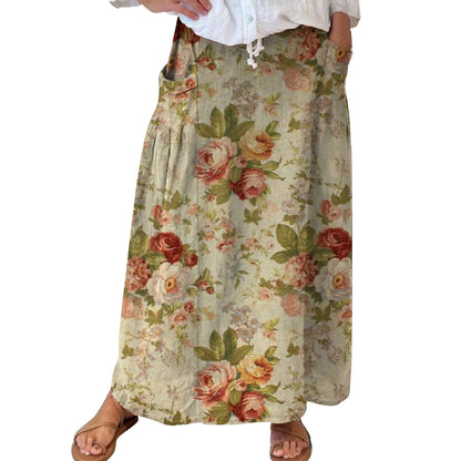 Women's Fashion Vintage Floral Holiday Dress
