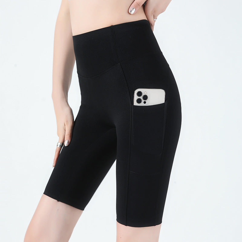 Sports Fitness Belly Contracting Hip Lifting Cycling Pants Yoga