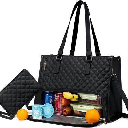 Fashionable Lunch Tote Hand Bag with Thermal Insulation for Lunch Box