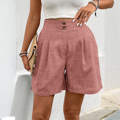 Fashion Solid Color Casual Straight-leg Women's Pants