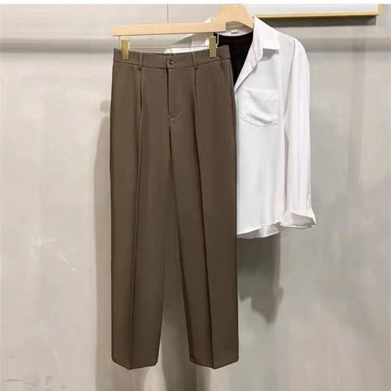 Ironing-free Simple Suit Pants Solid Color Casual Light Luxury Tapered