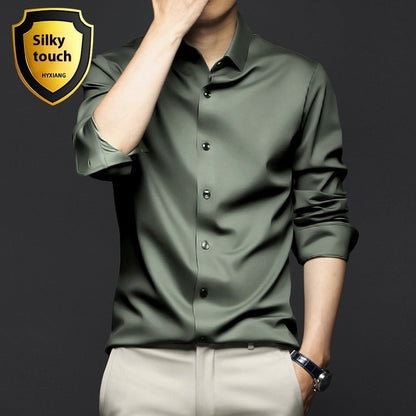Long Sleeve Shirt Men's Anti-wrinkle Non-ironing Business Clothing Shirt
