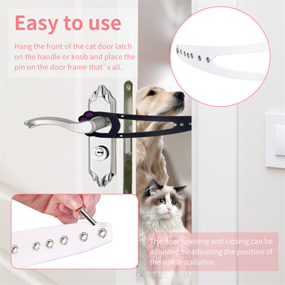 Pet Door Holder Latch Prevents Dogs/Cats From Entering/Exiting