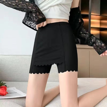 Double Layer Anti-walking Non-marking Bottoming Pants Female Summer Thin Section