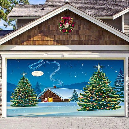 Christmas Background Hanging Cloth Garage Door Patch Holiday Party - Ocean Vault