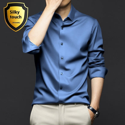 Long Sleeve Shirt Men's Anti-wrinkle Non-ironing Business Clothing Shirt