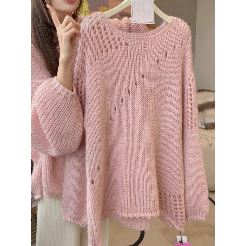 Women's Style Knitted Hollow Out Sweater