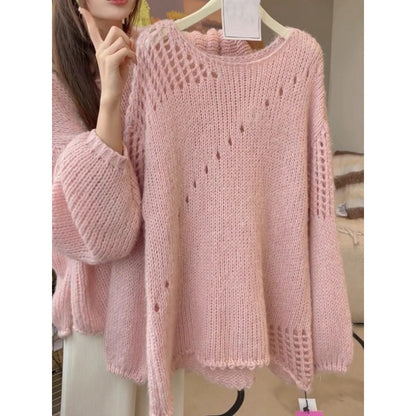 Women's Style Knitted Hollow Out Sweater