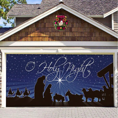 Christmas Background Hanging Cloth Garage Door Patch Holiday Party - Ocean Vault