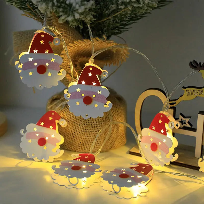 Christmas LED Light String Santa Claus Elk Snowman Xmas Ornament String Light Christmas Decorations New Year Navidad Gift - Ocean Vault