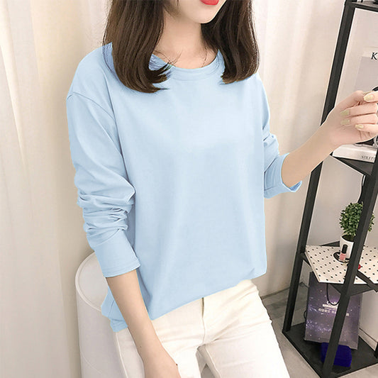 Spring And Autumn New T-shirt Versatile Bottoming Shirt Slim Fit Slimming