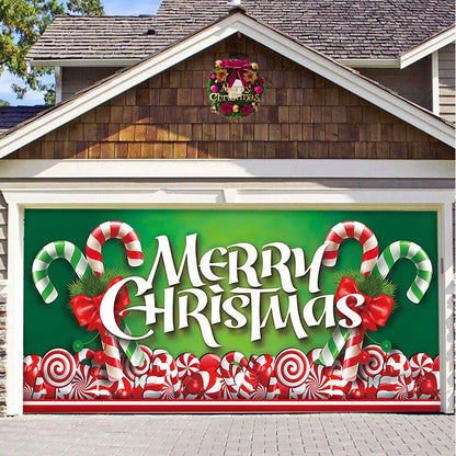 Christmas Background Hanging Cloth Garage Door Patch Holiday Party - Ocean Vault