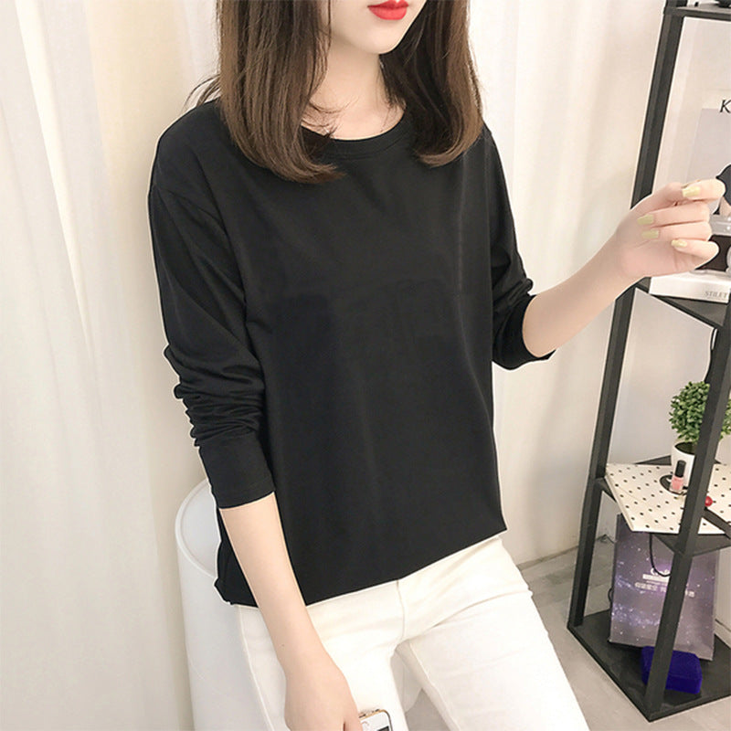 Spring And Autumn New T-shirt Versatile Bottoming Shirt Slim Fit Slimming