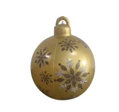 Christmas Ornament Ball Outdoor Pvc 60CM Inflatable Decorated Ball PVC Giant Big Large Balls Xmas Tree Decorations Toy Ball - Ocean Vault