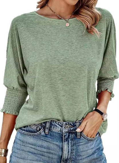 Summer New Product Fashionable Loose Round Neck Cufflinks Embroidered Long Edition Women's Large Shirt