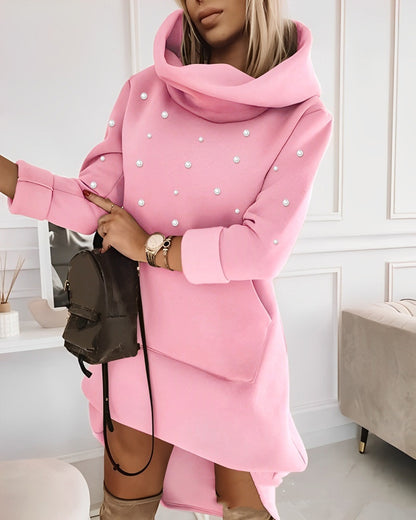 Women's Turtleneck Hooded Mid-length Sweater