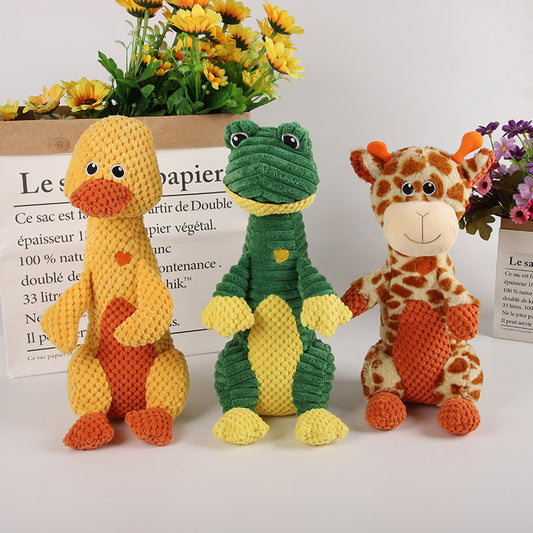 Pet Supplies Plush Toy Molar Long Lasting Corduroy Sounding Doll